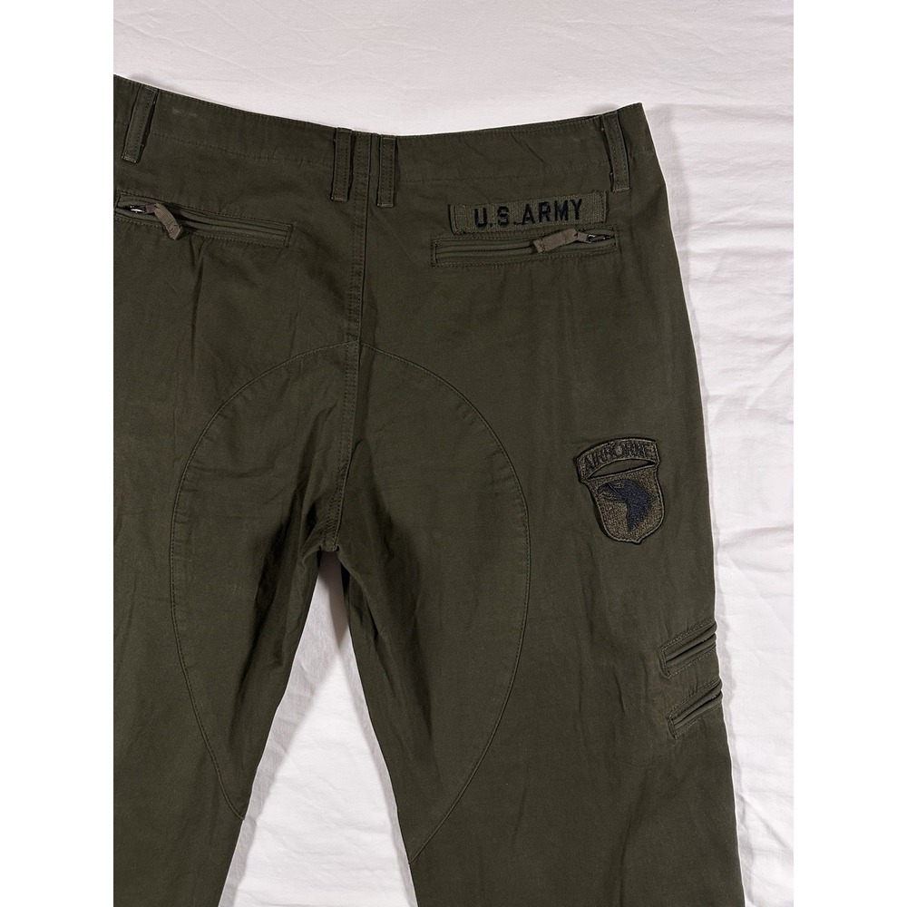 Union Army Green Cargo Utility Tactical Pants US Army Airborne Patch 34X30 - Picture 4 of 16